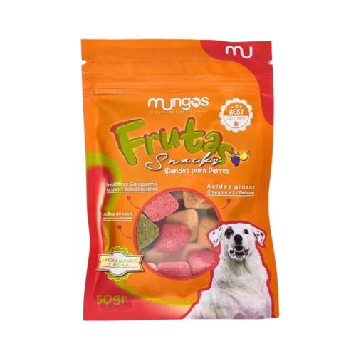 Mungos Frutas . Deliciosos Snacks Blandos con Probióticos y probióticos