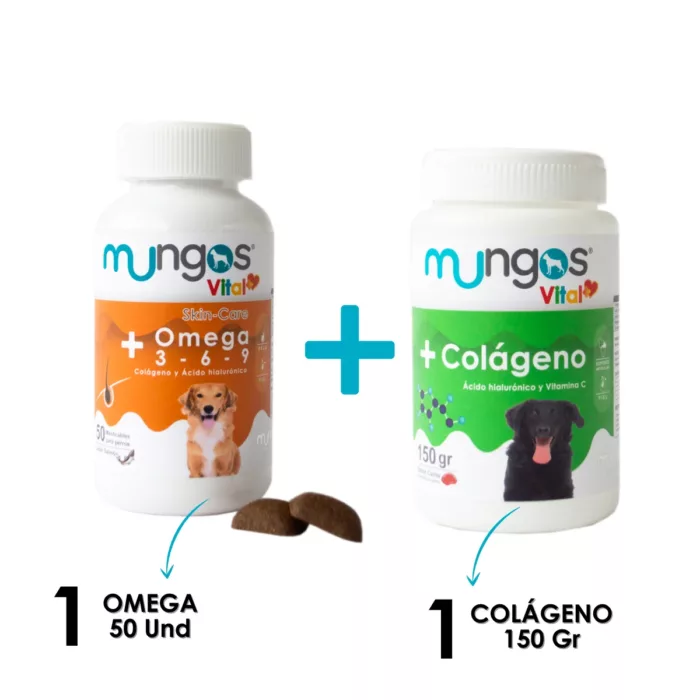 Mungos Colágeno + Mungos Omega para perros