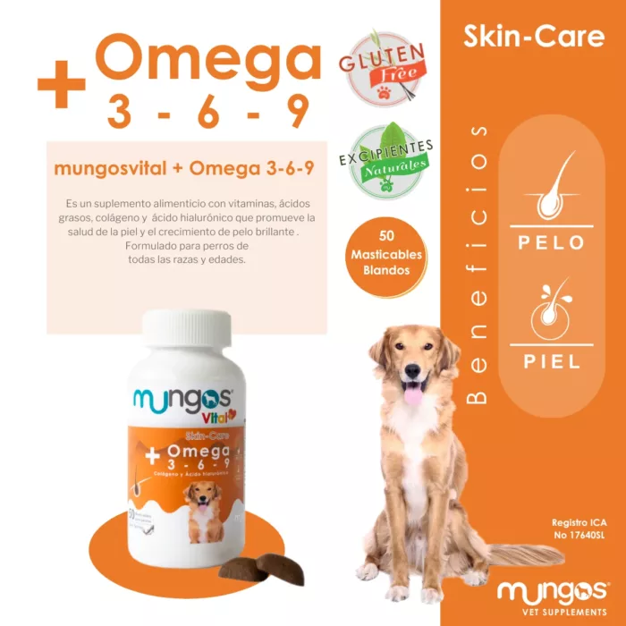 Omegas para perros 3,6y9 - Vitaminas para la piel