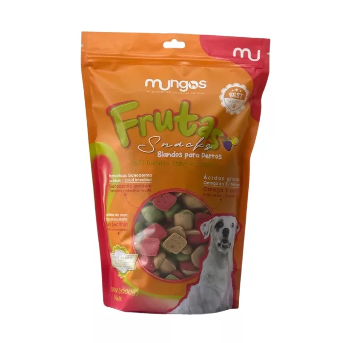 Galletas blandas y Snacks saludables para perros Mungos Frutas 1000g Bolsa zipper