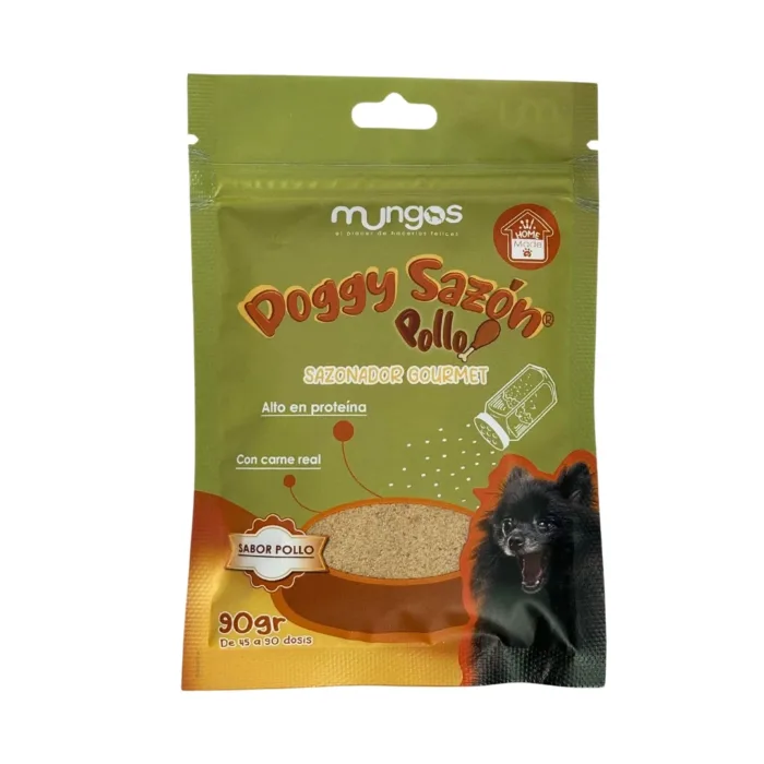 Mungos Doggy Sazon Carne Deléita a tu mascota con nuestra selección de sazonadores gourmet para perros y gatos. Ingredientes naturales y deliciosos sabores en cada bocado. ¡Nutrición y sabor en perfecta armonía!