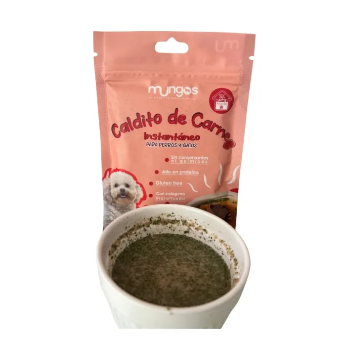 Haz feliz a tu mascota con nuestro caldito de pollo nutritivo